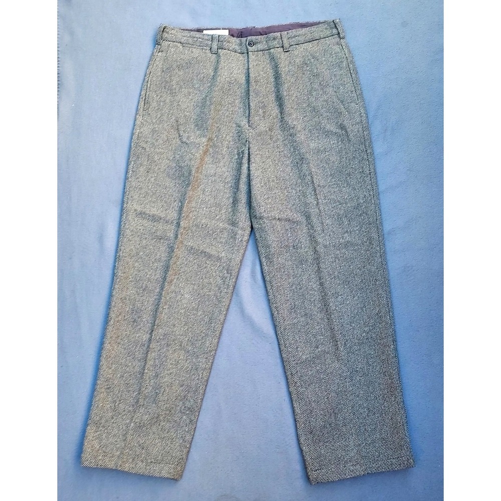 Vtg Banana Republic Men's‎ 38 X 31" Herringbone Pants Wool Blend Heavy Hong Kong